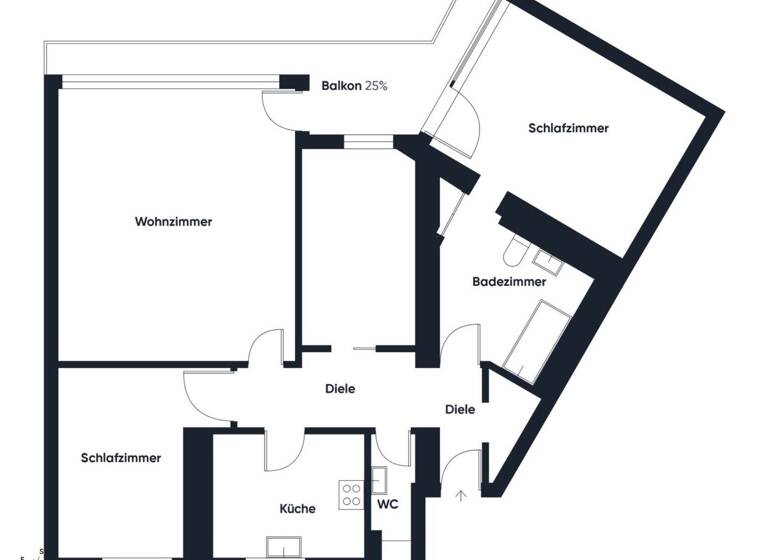 Wohnung zum Kauf 348.400 € 4 Zimmer 89 m² 4. Geschoss Wienburg Münster 48147