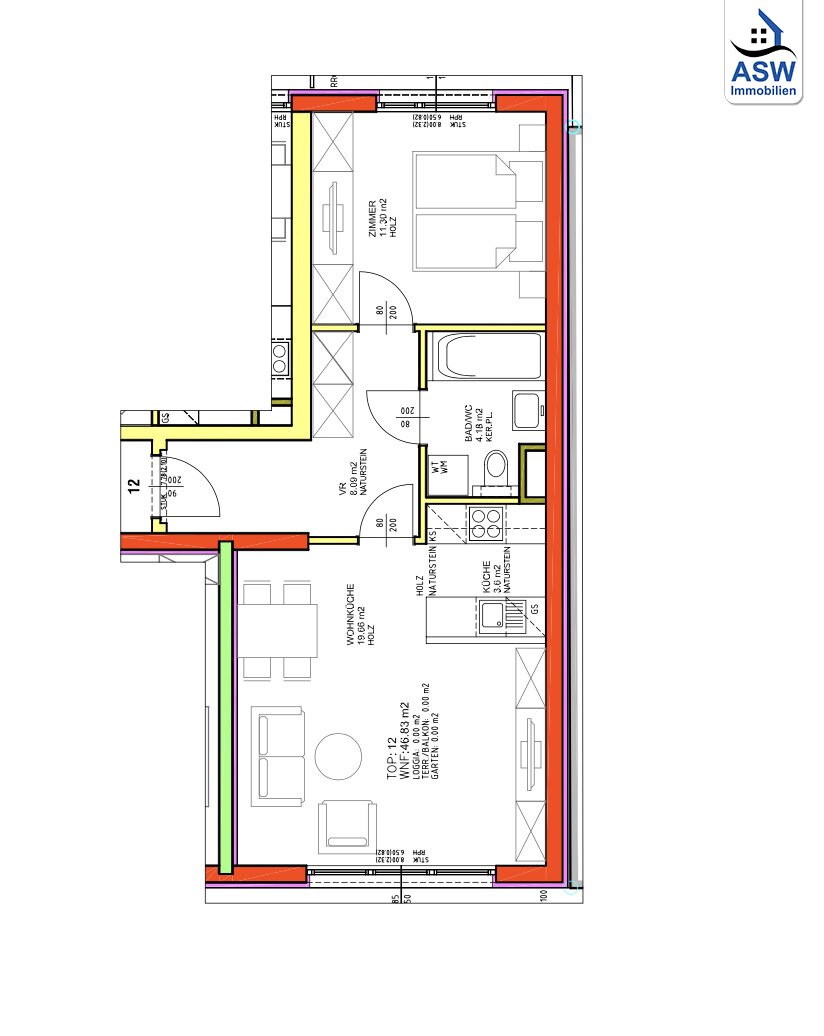 Wohnung zur Miete 692 € 2 Zimmer 47 m²<br/>Wohnfläche 1.<br/>Geschoss 01.02.2025<br/>Verfügbarkeit Brandmayergasse Wien 1050