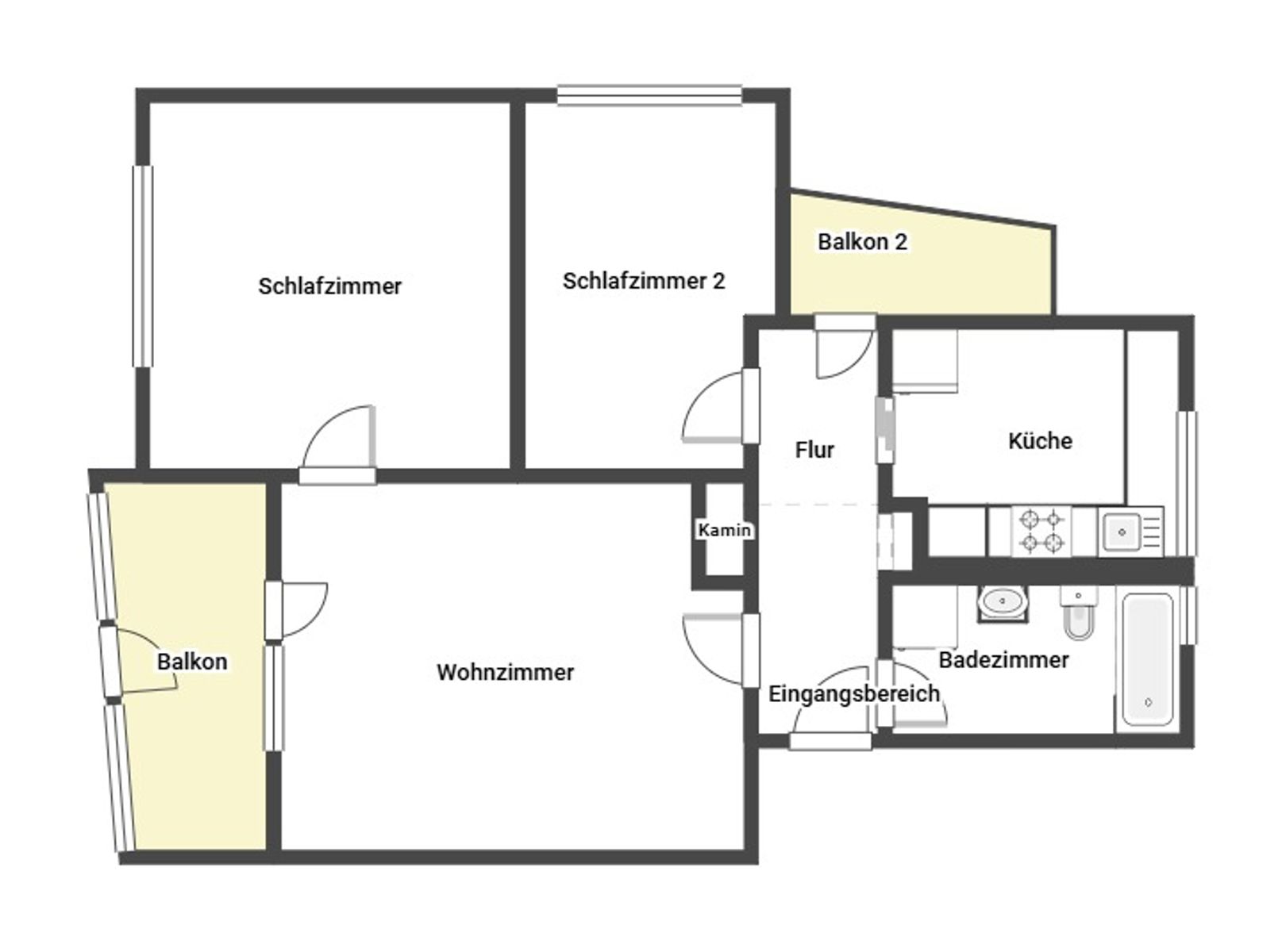 Wohnung zum Kauf 229.000 € 3 Zimmer 70,1 m²<br/>Wohnfläche 2.<br/>Geschoss Bergheim Stuttgart 70499