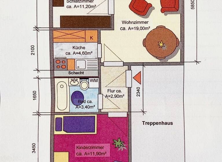 Wohnung zur Miete 294 € 3 Zimmer 55 m² Heinrich-Mauersberger-Ring 5c Limbach-Oberfrohna 09212