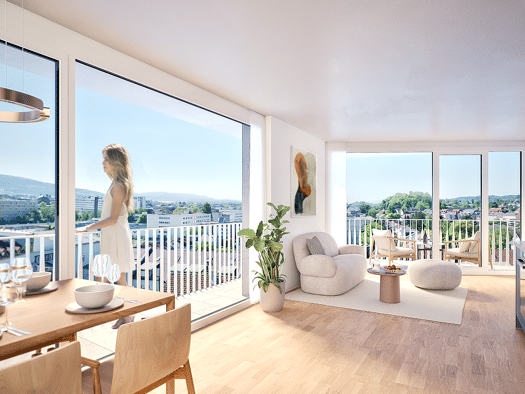 Wohnung zum Kauf - Erstbezug provisionsfrei 611.300 € 3 Zimmer 70,8 m² 4. Geschoss Am Briel 53 Petershausen Konstanz 78467