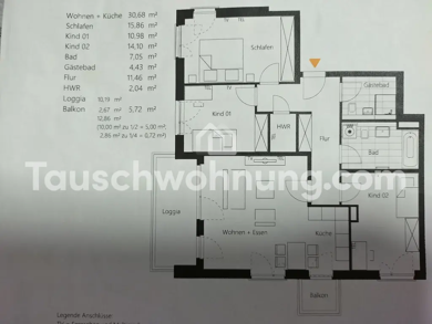 Wohnung zur Miete Tauschwohnung 1.412 € 4 Zimmer 102 m² 3. Geschoss Bornstedt Potsdam 14469