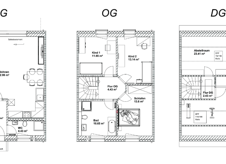 Reihenmittelhaus zum Kauf - Erstbezug 461.200 € 5 Zimmer 150 m² 254 m² Grundstück Vieselbach Erfurt 99098