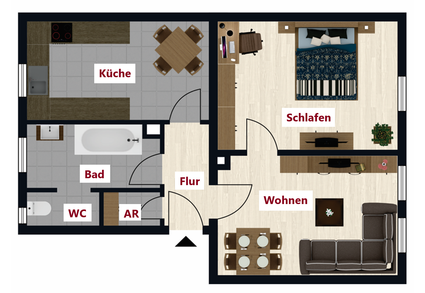 Wohnung zum Kauf 178.500 € 2 Zimmer 49,7 m²<br/>Wohnfläche 2.<br/>Geschoss Galgenhof Nürnberg 90459