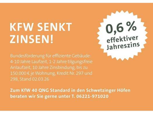 Wohnung zum Kauf - Neubau provisionsfrei 539.900 € 3 Zimmer 83,7 m² 1. Geschoss Schwetzingen 68723