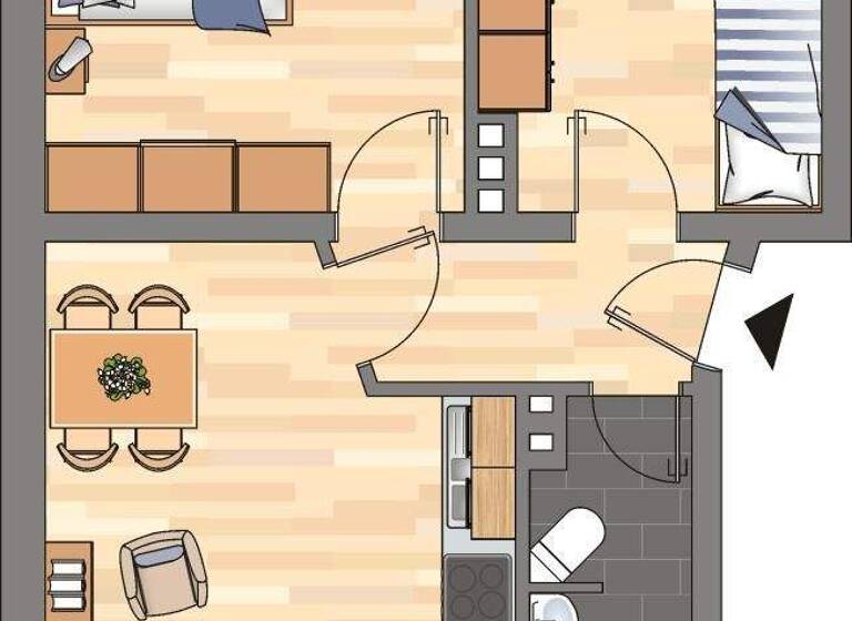 Wohnung zur Miete 435 € 2 Zimmer 47,5 m² EG frei ab 13.03.2026 Ostring 30 Gaarden-Süd Kiel 24143