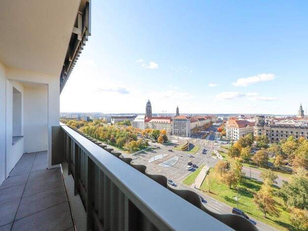 Wohnung zur Miete 679 € 2 Zimmer 43,1 m² 12. Geschoss frei ab 01.01.2026 Grunaer Straße 5 Pirnaische Vorstadt Dresden-Pirnaische Vorstadt 01069