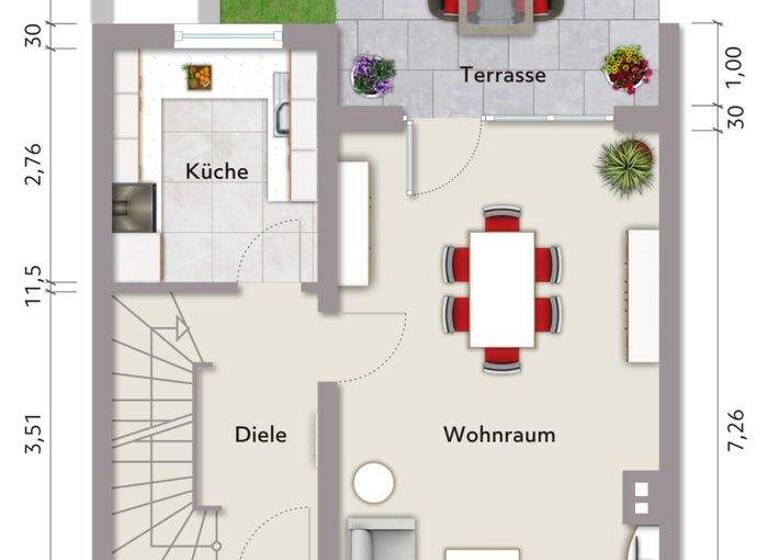 Reihenmittelhaus zum Kauf 245.000 € 5 Zimmer 89,6 m² 299 m² Grundstück Wickede Dortmund 44319
