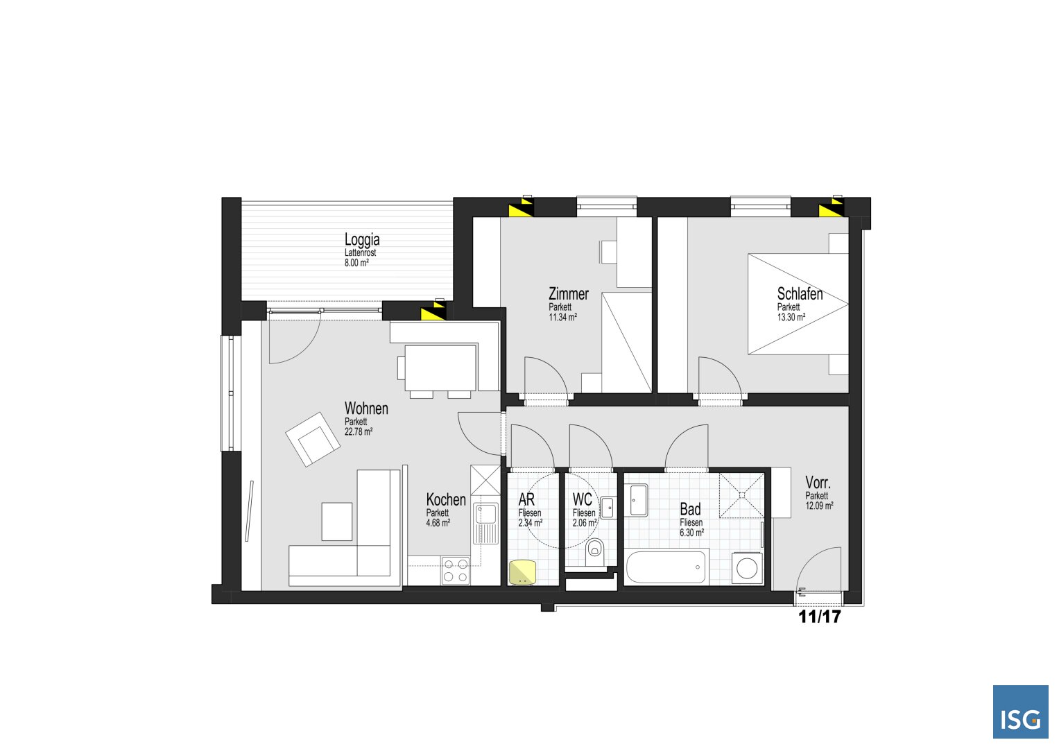 Wohnung zur Miete 563 € 3 Zimmer 74,9 m²<br/>Wohnfläche Lindenweg 2 Geinberg 4943