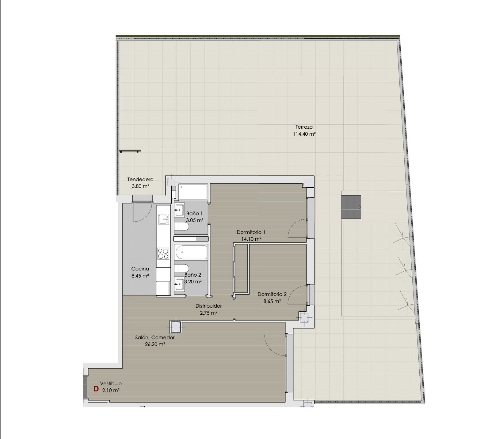 Wohnung zum Kauf provisionsfrei 480.000 € 2 Zimmer 81 m²<br/>Wohnfläche Urduliz 48610 