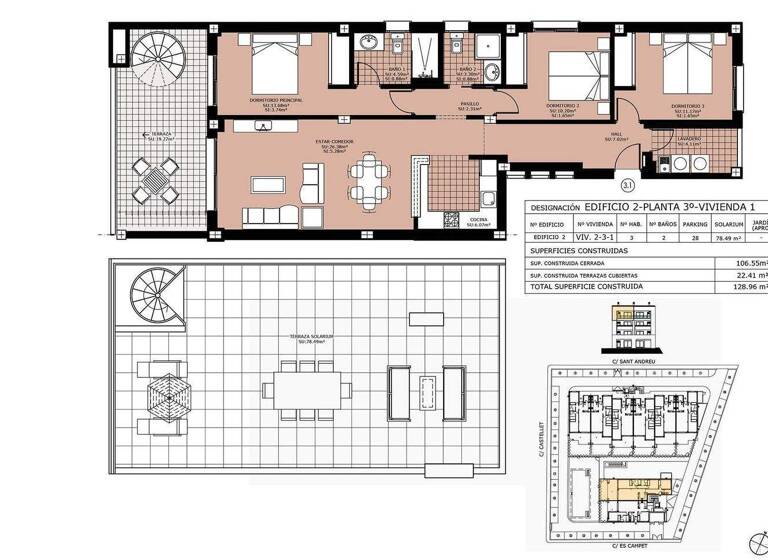 Penthouse zum Kauf - Erstbezug 570.000 € 4 Zimmer 106,6 m² 3. Geschoss Cala Ratjada 07590