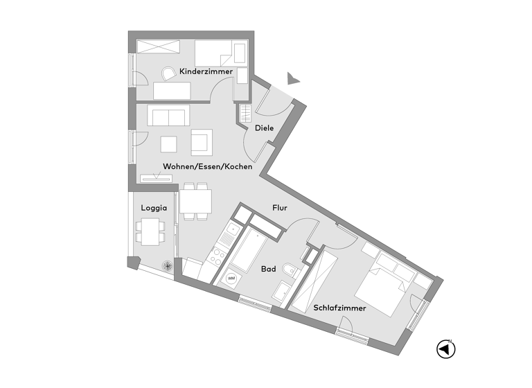 Wohnung zum Kauf 645.000 € 3 Zimmer 65,1 m²<br/>Wohnfläche 3.<br/>Geschoss Pasing-Obermenzing München 81245