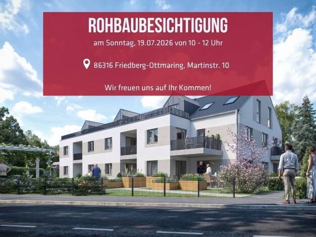 Wohnung zum Kauf - Neubau provisionsfrei 396.020 € 2 Zimmer 65,2 m² 2. Geschoss Ottmaring Friedberg / Ottmaring 86316