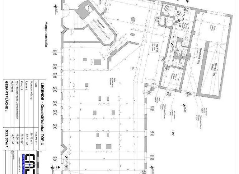 Ladenfläche zur Miete 25,04 € 3 Zimmer 458 m² Verkaufsfläche Wien 1050