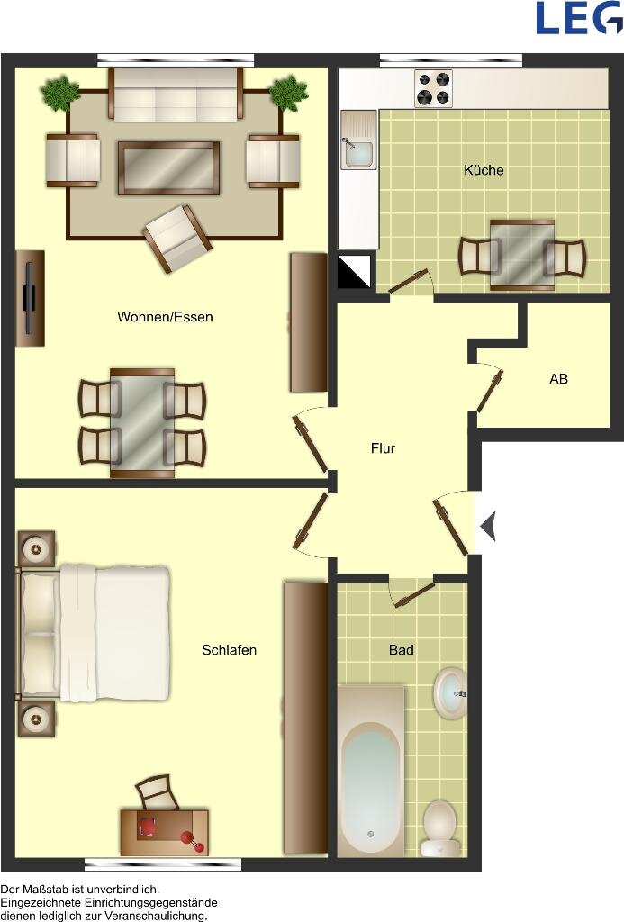 Wohnung zur Miete 339 € 2,5 Zimmer 48,1 m²<br/>Wohnfläche 2.<br/>Geschoss 01.02.2025<br/>Verfügbarkeit Kurt-Schumacher 9 Statistischer Bezirk 51 Hamm 59077