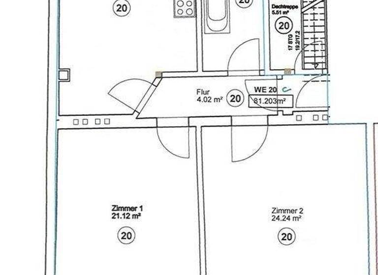 Wohnung zur Miete 609 € 3 Zimmer 81,2 m² 3. Geschoss frei ab sofort Westerhüsen Magdeburg 39122