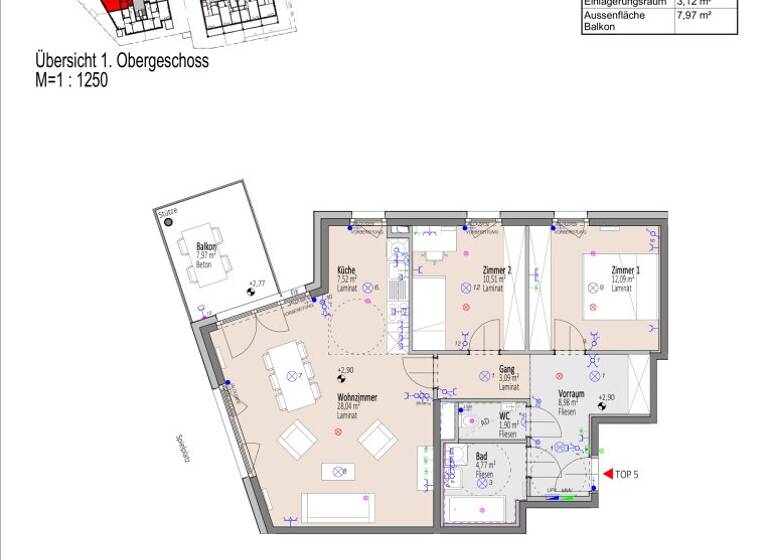 Wohnung zum Kauf - Erstbezug 243.590 € 3 Zimmer 76,9 m² 1. Geschoss Elisabeth Bollenberger - Gasse Wiener Neustadt 2700