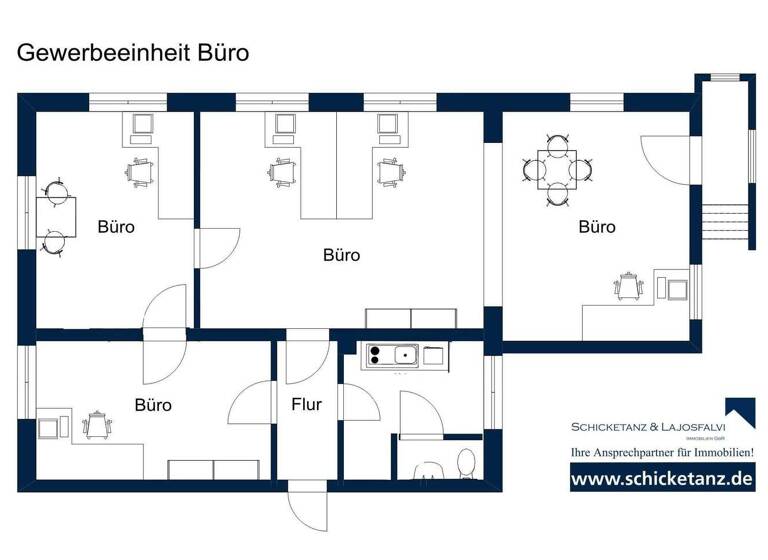 Büro zur Miete provisionsfrei 665 € 3 Zimmer Industriestraße 2a Borsdorf 04451