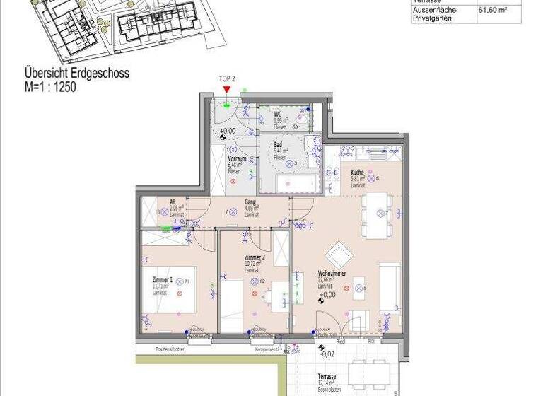Wohnung zum Kauf - Erstbezug 282.921 € 3 Zimmer 71,5 m² EG frei ab 01.09.2026 Josefine Kuttner-Gasse Wiener Neustadt 2700