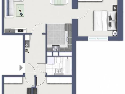 Wohnung zur Miete 385 € 4 Zimmer 70 m² 4. Geschoss Irkutsker Straße 57 Kappel Chemnitz 09119