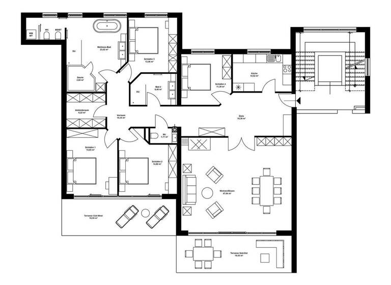 Wohnung zum Kauf 1.195.000 € 6 Zimmer 181,7 m² Flachau 5542