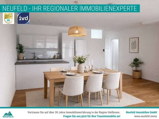 Wohnung zur Miete 1.490 € 3 Zimmer 97,7 m² Heilbronn Heilbronn 74076