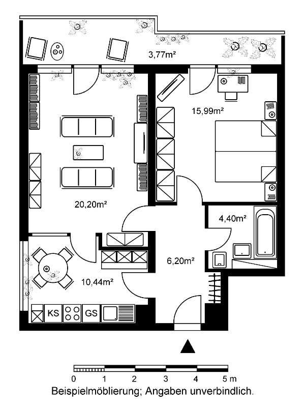 Wohnung zur Miete 771 € 2 Zimmer 61 m²<br/>Wohnfläche 10.<br/>Geschoss Julius-Brecht-Straße 1 Frankfurter Berg Frankfurt am Main 60433