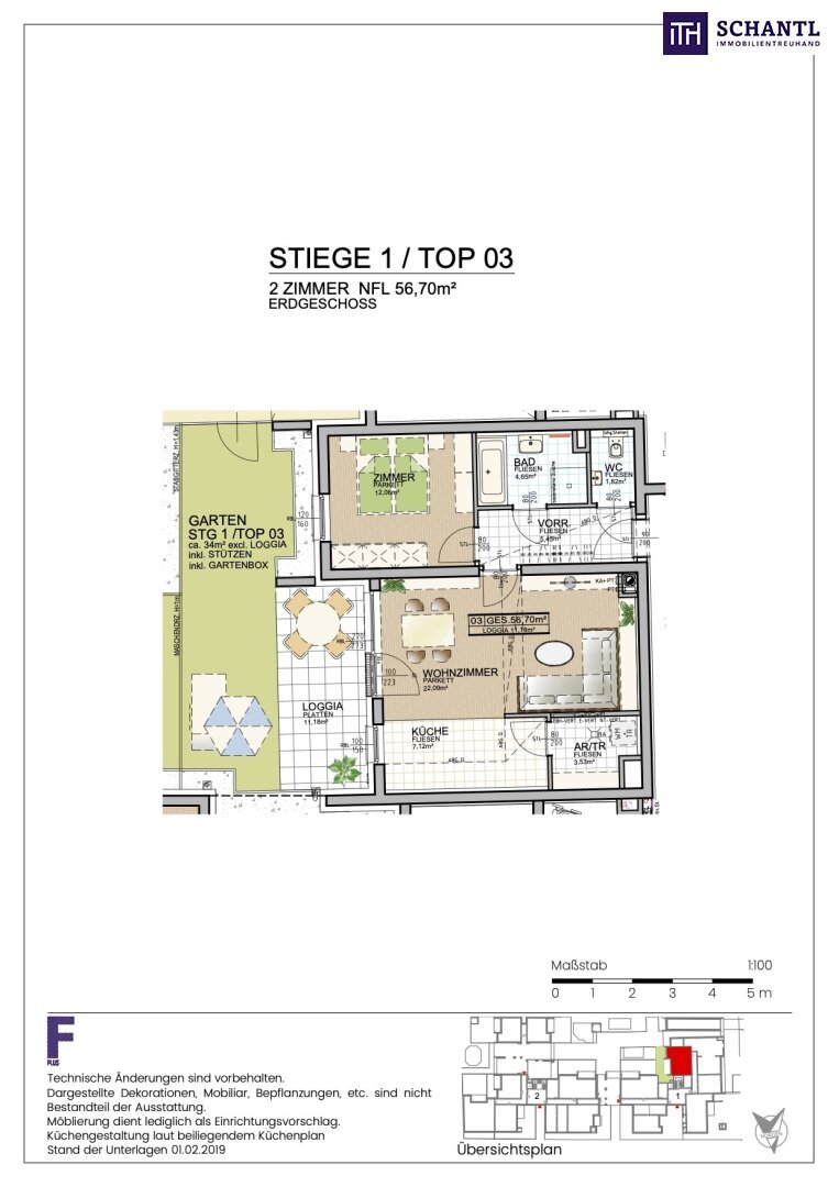 Wohnung zur Miete 790 € 2 Zimmer 56,7 m²<br/>Wohnfläche EG<br/>Geschoss Schwechat 2320