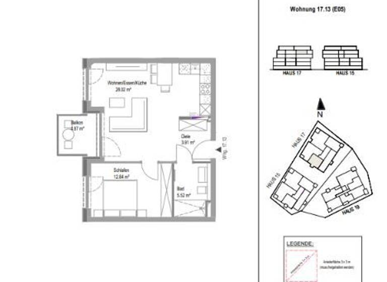 Wohnung zur Miete - Erstbezug 895 € 2 Zimmer 52 m² 5. Geschoss frei ab sofort Degmarner Str. 17 Oedheim 74229