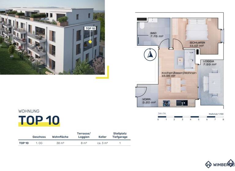 Wohnung zum Kauf - Erstbezug 174.300 € 2 Zimmer 38 m² Linzer Straße 6 Vöcklabruck 4840