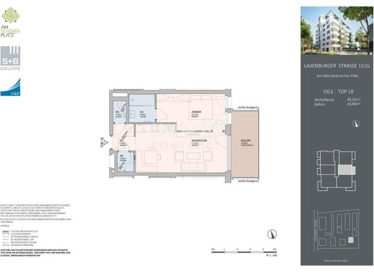 Wohnung zum Kauf - Erstbezug provisionsfrei 460.000 € 2 Zimmer 49,4 m² Wien,Favoriten 1100