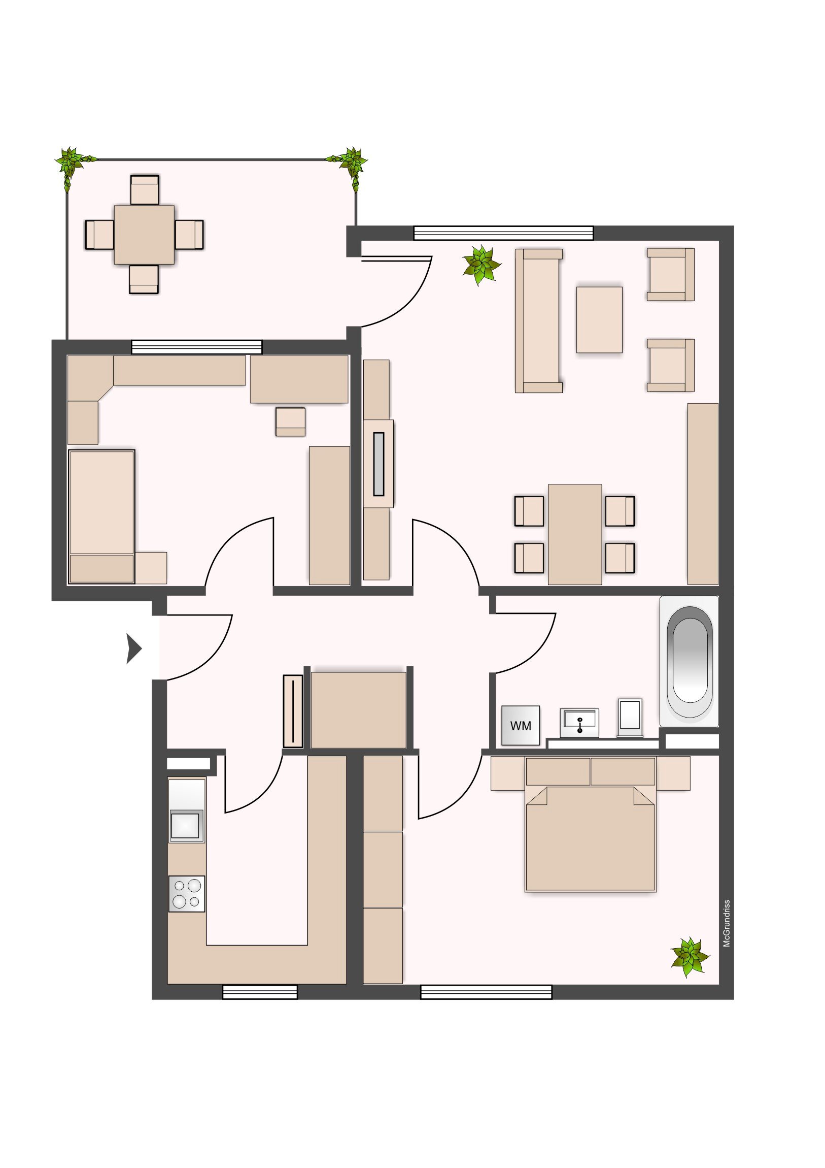 Wohnung zur Miete 505 € 3 Zimmer 69,4 m²<br/>Wohnfläche 2.<br/>Geschoss Akazienallee 38 A Altenbauna Baunatal 34225