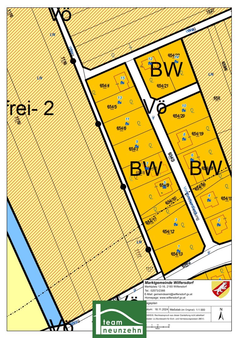 Grundstück zum Kauf 95.001 € 852,2 m²<br/>Grundstück Vorebensiedlung 11 Ebersdorf an der Zaya 2185