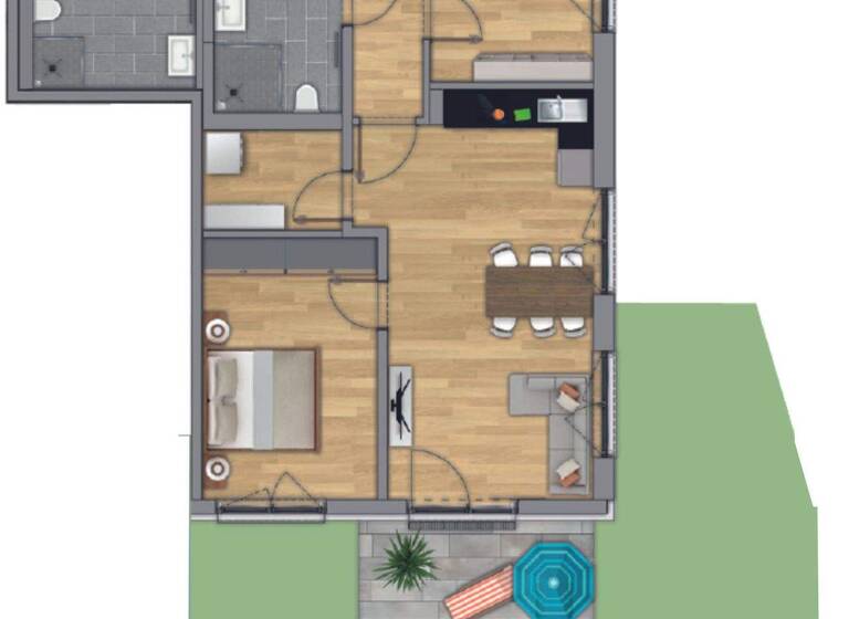 Terrassenwohnung zum Kauf provisionsfrei 497.150 € 3 Zimmer 88 m² 3 Geschosse frei ab 01.04.2026 Taufkirchen, Vils Taufkirchen 84416