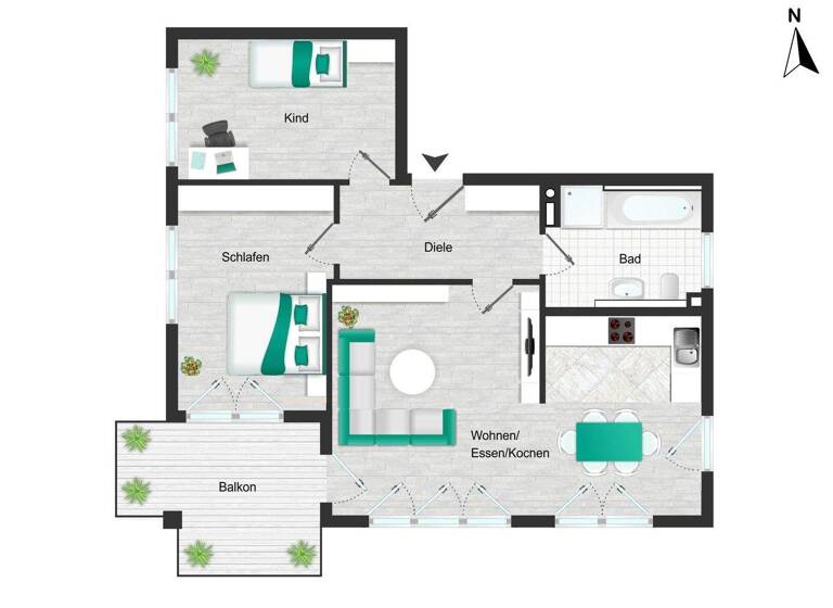 Wohnung zum Kauf 856.000 € 3 Zimmer 81 m² 1. Geschoss frei ab 01.05.2026 Pasing-Obermenzing München 81247