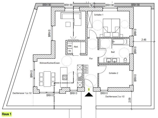 Penthouse zur Miete - Erstbezug 1.150 € 3 Zimmer 115 m² 3. Geschoss frei ab 01.12.2026 Lohne Lohne 49393