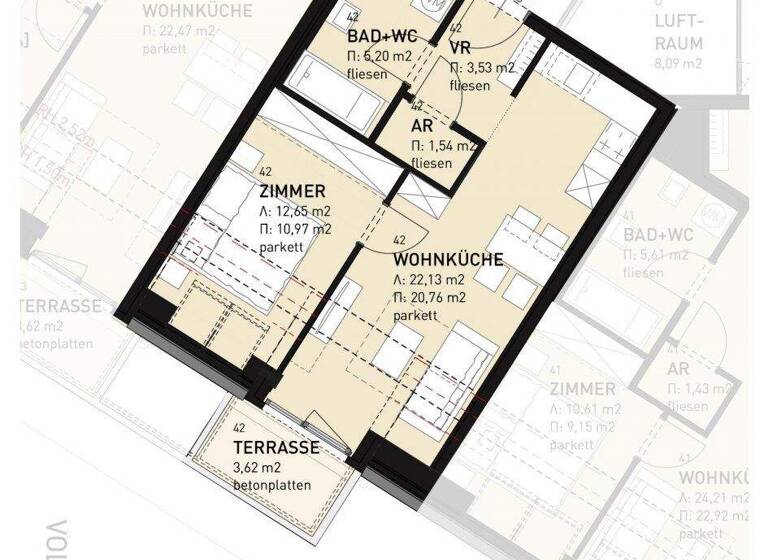 Wohnung zur Miete 627 € 2 Zimmer 45,1 m² frei ab 15.03.2026 Himberger Straße 17 Wien 1100