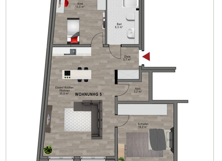 Wohnung zum Kauf - Erstbezug 341.572 € 3 Zimmer 85,8 m² EG Nord Remscheid / Hasten 42857