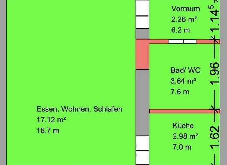 Studio zur Miete - Erstbezug 322 € 1 Zimmer 26,9 m² 3. Geschoss Eggenberg Graz 8020
