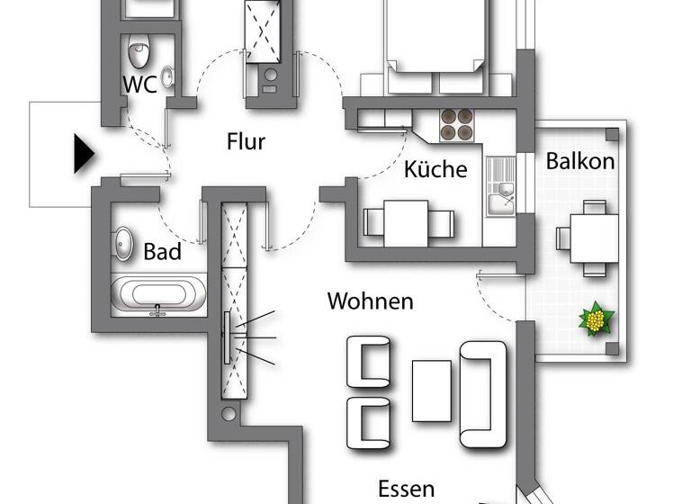 Wohnung zum Kauf 255.000 € 3 Zimmer 69,7 m²<br/>Wohnfläche 1.<br/>Geschoss Bayerisch Gmain 83457