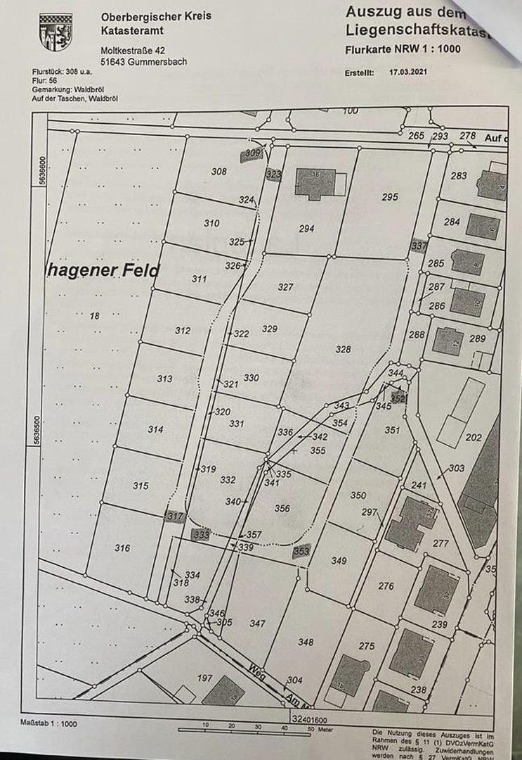 Grundstück zum Kauf provisionsfrei 134.900 € 890 m²<br/>Grundstück Auf dem Heidberg Waldbröl Waldbröl 51545