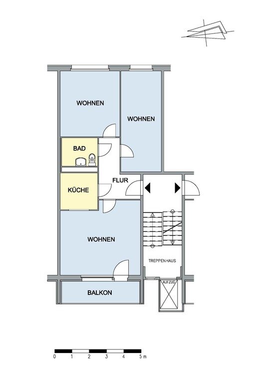 Wohnung zur Miete 363 € 3 Zimmer 59,4 m²<br/>Wohnfläche 5.<br/>Geschoss 01.03.2025<br/>Verfügbarkeit Kirschenallee 21 Lindenbergviertel Neubrandenburg 17033