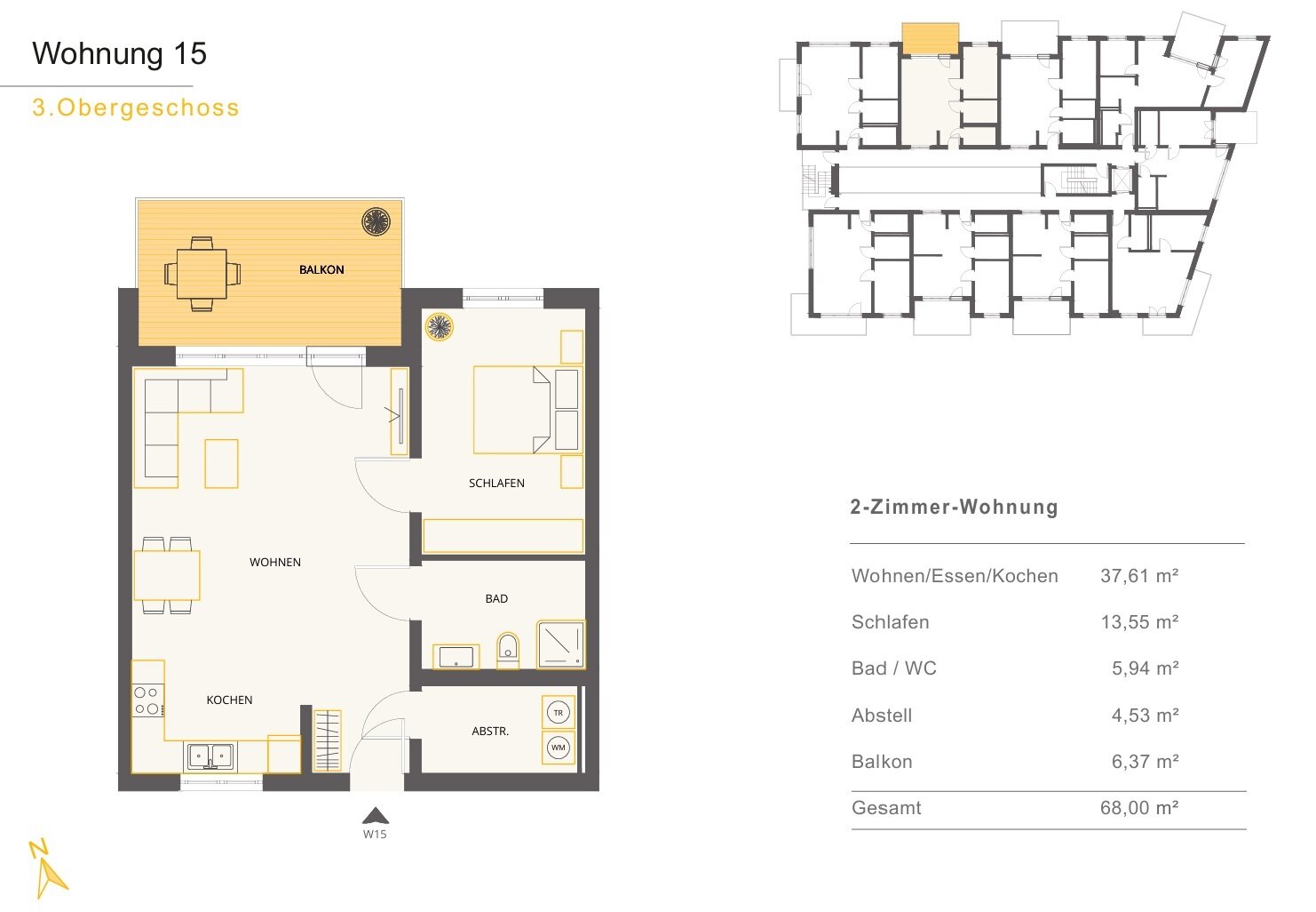 Wohnung zum Kauf 327.000 € 2 Zimmer 68,1 m²<br/>Wohnfläche Altensteig Altensteig 72213