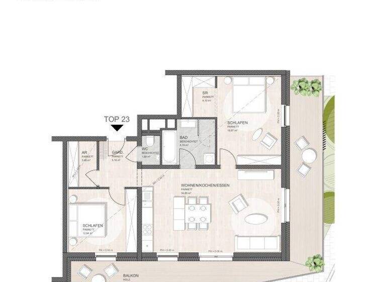 Wohnung zum Kauf - Erstbezug 549.000 € 3 Zimmer 86 m² 1. Geschoss Franz-Liszt-Gasse Neusiedl am See 7100