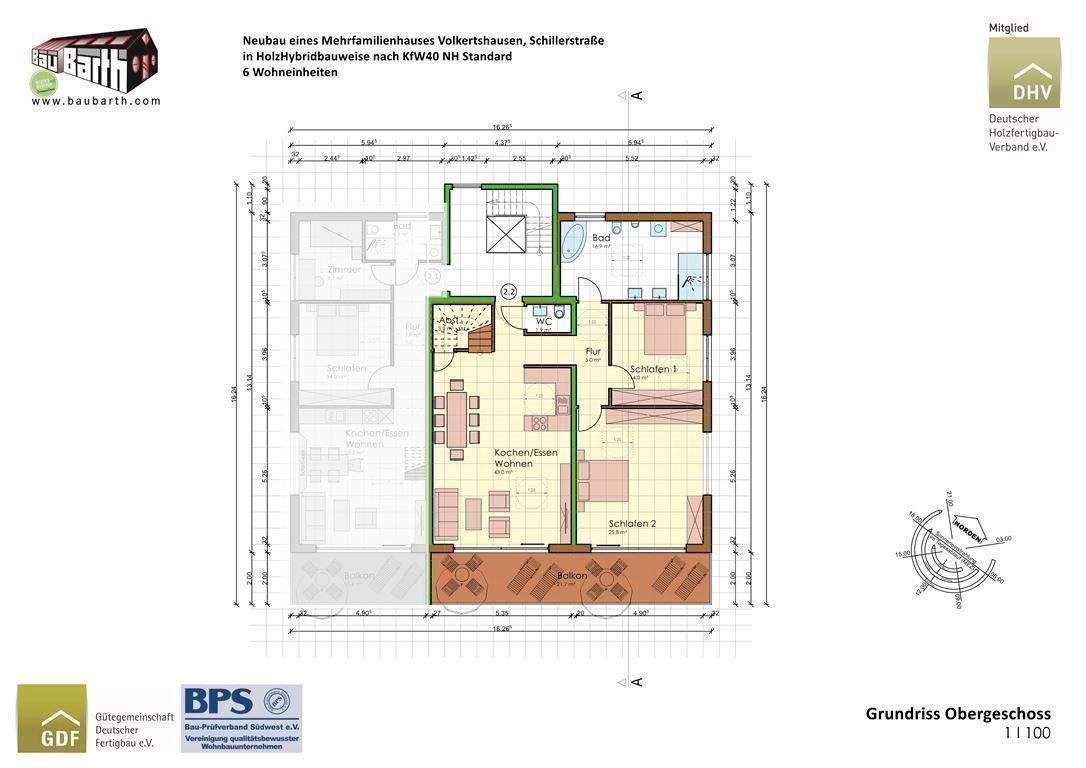 Immobilie in Volkertshausen - ALPEN- & FERNBLICK I KFW-Förderung I Natürlich aus Holz: Helle, wohngesunde 4 bis 7-Zimmerwohnung in Singen-Volkertshausen - Bild 0