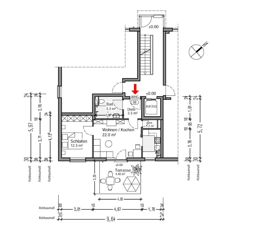 Wohnung zur Miete 558 € 2 Zimmer 48,5 m²<br/>Wohnfläche EG<br/>Geschoss Schlebusch - Nord Leverkusen 51375