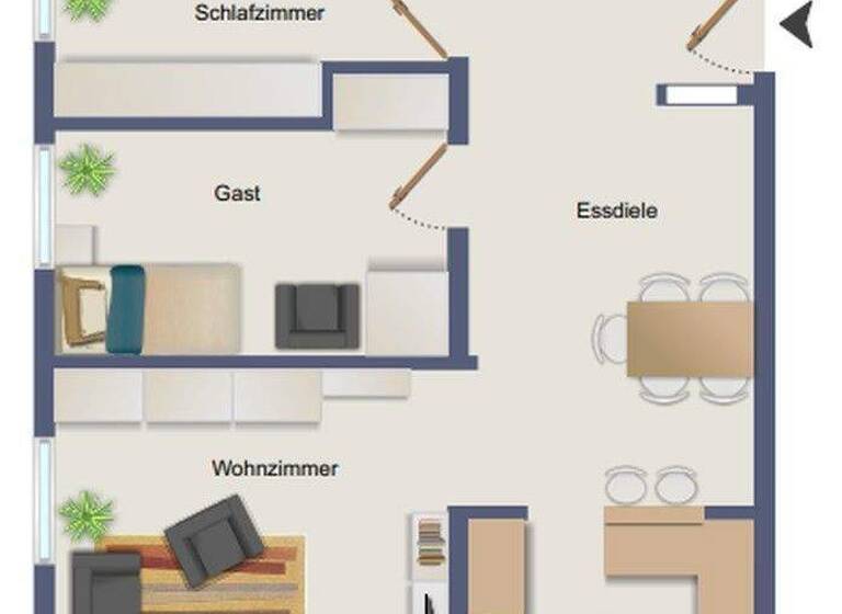 Wohnung zur Miete 1.350 € 3,5 Zimmer 80 m² 1. Geschoss frei ab 01.03.2026 Ludwigstr. 62 Mühlheim Mühlheim am Main 63165