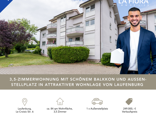 Wohnung zum Kauf 249.000 € 3,5 Zimmer 84,3 m² 1. Geschoss Le-Croisic-Straße 6 Laufenburg 79725