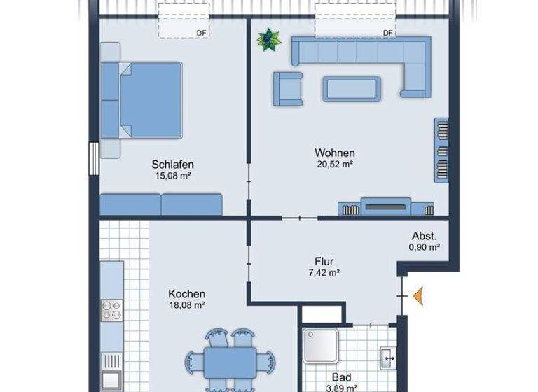 Wohnung zur Miete 750 € 2 Zimmer 65 m² frei ab 01.03.2026 Bamberg 96050