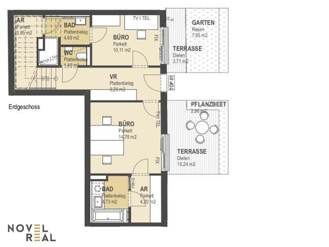 Wohnung zur Miete 2.400 € 3 Zimmer 90,2 m²<br/>Wohnfläche 01.03.2025<br/>Verfügbarkeit Wien 1060